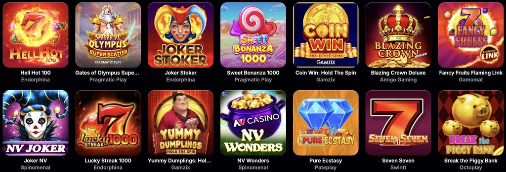 NV Gambling Enterprise áttekintés: Nagy intenzitású PC-játékok gyors eredményekkel